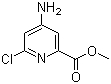 结构式 CAS# 1235475-17-8, 4-氨基-6-氯吡啶-2-羧酸甲酯