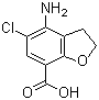 structure of CAS# 123654-26-2, 4-Amino-5-chloro-2,3-dihydrobenzo[b]furan-7-carboxylic acid;4-Amino-5-chloro-2,3-dihydro-7-benzofurancarboxylic acid