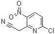 structure of CAS# 123846-69-5, 6-Chloro-3-nitro-2-pyridineacetonitrile