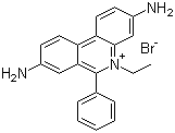 Ethidium bromide molecular structure (CAS 1239-45-8)