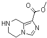 structure of CAS# 1239953-14-0, 5,6,7,8-Tetrahydro-imidazo[1,5-a]pyrazine-1-carboxylic acid methyl ester