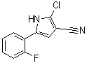 structure of CAS# 1240948-72-4, 2-Chloro-5-(2-fluorophenyl)-1H-pyrrole-3-carbonitrile