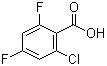 structure of CAS# 1242339-67-8, 2-Chloro-4,6-difluorobenzoic acid