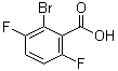 结构式 CAS# 124244-65-1, 2-溴-3,6-二氟苯甲酸