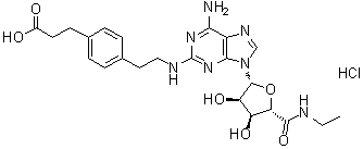 结构式 CAS# 124431-80-7, CGS 21680 hydrochloride
