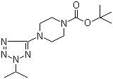 结构式 CAS# 1245645-41-3, 4-(2-异丙基-2H-1,2,3,4-四唑-5-基)哌嗪-1-羧酸叔丁酯