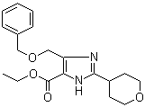 Ethyl 4-((benzyloxy)methyl)-2-(tetrahydro-2H-pyran-4-yl)-1H-imidazole-5-carboxylate molecular structure (CAS 1245649-48-2)