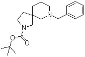 structure of CAS# 1245649-93-7, 7-(Phenylmethyl)-2,7-diazaspiro[4.5]decane-2-carboxylic acid tert-butyl ester
