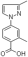 结构式 CAS# 1248790-09-1, 2-甲基-4-(3-甲基-1H-吡唑-1-基)苯甲酸
