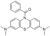 Benzoyl leuco methylene blue molecular structure (CAS 1249-97-4)
