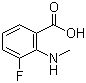 结构式 CAS# 1250921-20-0, 3-氟-2-(甲基氨基)苯甲酸