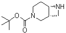 structure of CAS# 1250993-51-1, (1R,6S)-rel-3,7-Diazabicyclo[4.2.0]octane-3-carboxylic acid 1,1-dimethylethyl ester