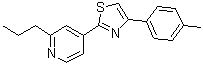 结构式 CAS# 125256-00-0, 4-[4-(4-甲基苯基)-2-噻唑基]-2-丙基吡啶