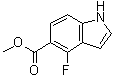 structure of CAS# 1252782-43-6, 4-Fluoro-1H-indole-5-carboxylic acid methyl ester