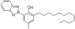 结构式 CAS# 125304-04-3, 2-(2H-苯并三唑-2-基)-6-十二烷基-4-甲酚; 2-(2H-苯并三唑-2-基)-6-十二烷基-4-甲基苯酚; 紫外线吸收剂 UV-571