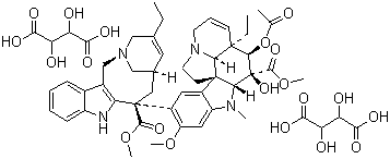 结构式 CAS# 125317-39-7, 酒石酸长春瑞滨; 长春瑞宾双酒石酸盐