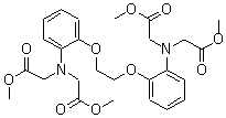 structure of CAS# 125367-34-2, Tetramethyl 1,2-bis(2-aminophenoxy)ethane-N,N,N',N'-tetraacetate;N,N'-[1,2-Ethanediylbis(oxy-2,1-phenylene)]bis[N-(2-methoxy-2-oxoethyl)glycine 1,1'-dimethyl ester