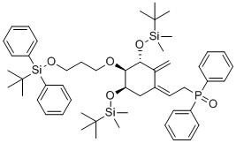 结构式 CAS# 1254276-84-0, 艾地骨化醇 90A-环;(Z)-[2-{(3R,4R,5R)-3,5-双(叔-丁基二甲基硅烷基氧基)-2-亚甲基-4-(3-(叔-丁基二苯基硅烷基氧基)丙氧基)环己基亚基}乙基]二苯基膦氧化物