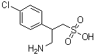 结构式 CAS# 125464-42-8, beta-(氨基甲基)-4-氯苯乙磺酸