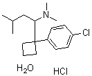 结构式 CAS# 125494-59-9, 西布曲明盐酸盐一水合物