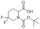 structure of CAS# 1255663-95-6, 1-(tert-Butoxycarbonyl)-5,5-difluoropiperidine-2-carboxylic acid