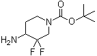 4-氨基-3,3-二氟-1-哌啶羧酸叔丁酯分子结构 (CAS 1255666-48-8)