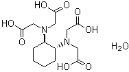 结构式 CAS# 125572-95-4, 反式-1,2-环己二胺-N,N,N',N'-四乙酸一水合物