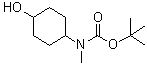 结构式 CAS# 1256633-24-5, N-(4-羟基环己基)-N-甲基氨基甲酸叔丁酯