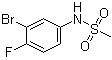 结构式 CAS# 1256633-26-7, N-(3-溴-4-氟苯基)甲烷磺酰胺