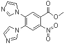 结构式 CAS# 1256633-33-6, 4,5-二(1H-咪唑-1-基)-2-硝基苯甲酸甲酯