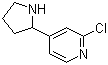 结构式 CAS# 1256787-30-0, 2-氯-4-(2-吡咯烷基)吡啶