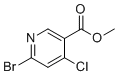 结构式 CAS# 1256789-73-7, 甲基6-溴-4-氯烟酸酯