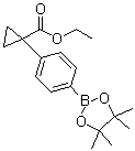 structure of CAS# 1257213-52-7, 4-(1-Ethoxycarbonylcyclopropyl)phenylboronic acid pinacol ester;Ethyl 1-(4-(4,4,5,5-tetramethyl-1,3,2-dioxaborolan-2-yl)phenyl)cyclopropanecarboxylate