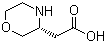 结构式 CAS# 1257848-43-3, (3R)-3-吗啉乙酸