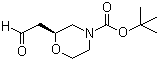 structure of CAS# 1257850-93-3, (2S)-2-(2-Oxoethyl)-4-morpholinecarboxylic acid tert-butyl ester