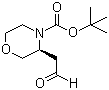 结构式 CAS# 1257855-05-2, (3S)-3-(2-氧代乙基)-4-吗啉羧酸叔丁酯