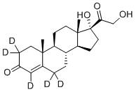 结构式 CAS# 1258063-56-7, 11-脱氧皮质醇-D5(2,2,4,6,6-D5)