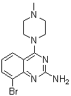 结构式 CAS# 1258630-98-6, 8-溴-4-(4-甲基哌嗪-1-基)喹唑啉-2-胺