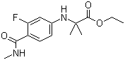 结构式 CAS# 1258638-92-4, N-[3-氟-4-[(甲基氨基)羰基]苯基]-2-甲基丙氨酸乙酯