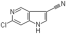 structure of CAS# 1260381-90-5, 6-Chloro-1H-pyrrolo[3,2-c]pyridine-3-carbonitrile