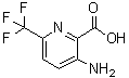 3-Amino-6-(trifluoromethyl)-2-pyridinecarboxylic acid molecular structure (CAS 1260666-45-2)