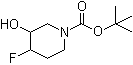 结构式 CAS# 1260772-97-1, 4-氟-3-羟基-1-哌啶羧酸叔丁酯