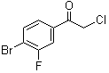 structure of CAS# 1260857-14-4, 1-(4-Bromo-3-fluorophenyl)-2-chloroethanone