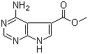 Methyl 4-amino-7H-pyrrolo[2,3-d]pyrimidine-5-carboxylate molecular structure (CAS 126149-77-7)