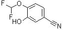 结构式 CAS# 1261823-17-9, 4-(二氟甲氧基)-3-羟基苯甲腈