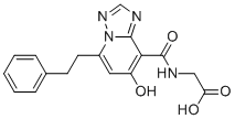 结构式 CAS# 1262132-81-9, N-[[7-羟基-5-(2-苯基乙基)[1,2,4]三唑并[1,5-a]吡啶-8-基]羰基]甘氨酸