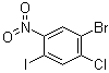 1-Bromo-2-chloro-4-iodo-5-nitrobenzene molecular structure (CAS 1263377-21-4)