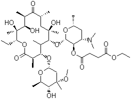 Erythromycin ethylsuccinate  molecular structure (CAS 1264-62-6)
