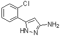 structure of CAS# 126520-01-2, 3-Amino-5-(2-chlorophenyl)-1H-pyrazole;[5-(2-Chlorophenyl)-1H-Pyrazol-3-yl]amine