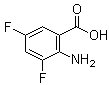 结构式 CAS# 126674-78-0, 2-氨基-3,5-二氟苯甲酸